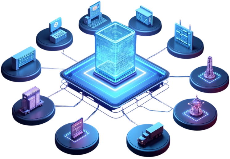 Digital globe with network connections